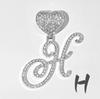 Nuevo aleación hipster 26 letras inglesas diamante colgante de amor diseño original cadena cubana estilo hip hop transfronterizo