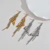 Pendientes de Borlas Largas de Venta Caliente Transfronterizos para Mujer, Diseño de Nicho, Pendientes de Alta Gama, Pendientes Pequeños para Banquetes que Resaltan el Rostro