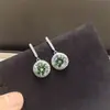 Brincos Mosane Coloridos Broca Arco-íris Mosane Simples Redondos Bolsa Microincrustação Quatro Garras Segundos Broca Excesso Caneta com Certificado Internacional
