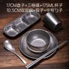 Conjunto de Talheres Retrô de Aço Inoxidável, Pratos Antigos, Xícaras, Hashis, Colheres, Pratos Retangulares, Pratos de Sabor de Loja de Churrasco