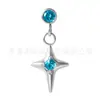Pendientes de aleación de titanio F136 con deslumbrante colgante de circonita 5A, tachuelas para el cartílago, joyería de piercing de espiral interna más vendida en el extranjero