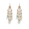 Pendientes de borlas con cuentas de colores exóticos de estilo étnico retro bohemio para mujer, nuevos pendientes Explosions 2024