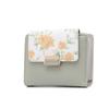 Carteira Feminina Preti, Estilo Coreano Pu Bloco de Cores Estampa Floral Grande Capacidade Bolsa de Estudante, Carteira Feminina, Moderna e Versátil