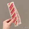 Diadema de lana tejida con tiras adhesivas, similar al estilo de Li Qin, cinta mágica para el cabello, adhesivo para flequillo, cinta mágica para usar en la ducha