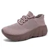 Zapatos tipo calcetín elástico de punto volador transfronterizos, zapatos de moda con suelas suaves, suelas gruesas, que aumentan la altura, malla transpirable, resistentes al olor, zapatos deportivos casuales para parejas