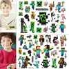 Comercio Transfronterizo Minecraft Juego de Bloques Tatuajes Temporales Calcomanías de Transferencia de Agua Desechables Calcomanías para Fiesta de Cumpleaños