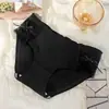 Ropa Interior Femenina de Algodón Puro Estilo Deseo Puro Mariposa Doble con Ribete de Encaje, Cintura Media Algodón 100% Acanalado con Refuerzo Antibacteriano, Venta al por Mayor