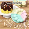 Molde de Silicona para Hornear Postre Mousse de Chocolate Francés Corazón Pétalo Ranurado Negro Frambuesa