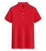 Nueva Camiseta Elegante de Seda de Hielo de Manga Corta de Color Puro Camisa Polo con Cuello Ropa de Trabajo Camisa Publicitaria Camisa Cultural Impresión de Camisetas
