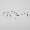 YSXY-004 Montura Cuadrada Irregular Ultra Ligera Titanio Puro Personalidad Moderna Montura Pequeña Gafas de Moda Anti Luz Azul Combinación