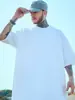 250G Manga Curta Pesada Masculina e Feminina Algodão Solto plus size oversize Hip Hop Europeu e Americano Verão Top Americano Novo