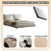 Cama tapizada de tela estilo nube en color crema para dormitorio principal, cama matrimonial con tela de terciopelo de oso, extraíble y lavable, cama de boda tapizada suave para uso doméstico