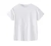 Camisetas de Manga Corta de Verano para Niños y Niñas, Tops Elegantes de Manga Media Tendencia Estilo Coreano Color Sólido Venta al por Mayor y Dropshipping