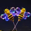 Verão cartoon arco-íris flor colorida borboleta clipe de mão vara balão parque barraca ao ar livre atividades atacado