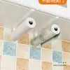 Portarrollos de Papel de Cocina sin Taladro para Debajo del Gabinete Estante Colgante para Rollos de Papel Estante de Almacenamiento Papel Absorbente de Aceite Estante de Almacenamiento para Film Transparente