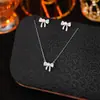 Conjunto de Brincos e Colar Weidni de Luxo Acessível, High-End, Elegante, Moderno e Versátil, Atacado para Mulheres