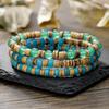 Pulseira simples de miçangas de madeira turquesa transfronteiriça moda masculina versátil de alta qualidade pulseira de miçangas de casca de coco joias masculinas