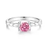 Anillo de Plata S925 Transfronterizo con Moissanita Colorida de Cabeza de Toro, Lujo Ligero con Sensación de Alta Gama, Simple y Elegante, Realza el Tono de Piel, Anillo de Moda para Mujer de Plata Pura