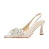 Tacones Altos Sexy de Charol Moda Primavera/Verano Zapatos de Mujer con Tira Ancha de una Sola Tira 2026 Sandalias Cerradas para Pie Ancho con Tacón Fino