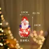 Luzes de Natal de Ventosa LED Formato de Boneco de Neve e Velhinho Luzes Decorativas para Janela Luzes de Natal Adereços de Atmosfera Festiva Luzes de Ventosa