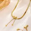 Collar elegante de acero de titanio, ligero, de lujo, chapado en oro, exquisito, sin color, para mujer, combina con todo, moda, Internet, tendencia, cadena de clavícula, fábrica