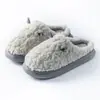 Pantuflas de algodón de alta gama para parejas, pantuflas de algodón para interiores de otoño e invierno, pantuflas cálidas de felpa antideslizantes para el hogar con suela gruesa para parejas