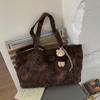 Bolso Grande de Leopardo para Mujer 2026 Nuevo Estilo Bolso de Hombro Versátil Estilo Relajado Bolso Tote para Estudiante Universitario