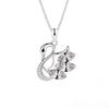 925 colar de prata esterlina feminino popular Net vermelho ins simples cisne pingente clavícula cadeia curto presente de aniversário para namorada
