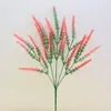 Decoración Pastoral Plantas Verdes Lavanda Simulada Ramo de Plástico Espiga de Trigo para el Hogar Exhibición Ramo Falso Artificial Adornos de Bonsái