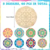 Variedade Transfronteiriça Mais Vendida de Mandala Inacabada Criativa Redonda Peças de Madeira de Natal Mandala DIY Decoração de Arte de Parede