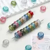 14*8 Diamante Flash Prata em Pó Contas de Ábaco com Furo Grande Contas Espaçadoras Resina Contas Soltas Joias DIY Bolsa Artesanal Acessórios para Roupas