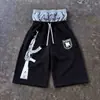 Pantalones Cortos Estampados Hip-Hop para Calle para Hombres y Mujeres, Sueltos con Cordón, Doble Cintura, Casuales, Nuevo Estilo Primavera 2026
