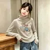 Camiseta Térmica de Manga Larga para Niños Otoño Invierno 2026 Ropa Interior Base para Bebé Camiseta Rayada Cálida de Cuello Medio Alto para Niña