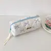 Estojo de Lápis com Laço de Alta Qualidade Hisocute para Estudantes, Estojo de Material Escolar de Grande Capacidade, Estojo de Lápis, Bolsa de Armazenamento Portátil para Mesa