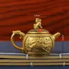 Año del Caballo Qilin que Atrae la Fortuna Tetera Tetera Giratoria Riqueza Instantánea Portátil Alivio del Estrés Adorno Artesanal Venta al por Mayor