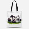 Amazon Transfronterizo Bolsa de Lona de Panda de Dibujos Animados Nueva y Linda Bolso de Mano para Estudiante y Trabajador de Oficina Bolsa de Viaje al Trabajo Al por Mayor