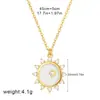 Collar de Acero Inoxidable con Colgante de Brújula de Circonita Chapado en Oro de 18K Cadena para Clavícula de Nácar Joyería Transfronteriza Europea y Americana Amazon
