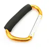 Mosquetón en D de Esponja Hebilla de Zapato con Rueda de Aleación de Aluminio Colorida para Exteriores Clip para Zapatos Gancho Portátil para Cochecito de Bebé