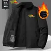 Chaquetas Casuales Holgadas de Otoño e Invierno para Hombres de Mediana Edad y Mayores Chaquetas Deportivas Gruesas de Terciopelo para Exteriores Se Pueden Estampar con Imágenes