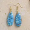 Aretes de gota de agua de piedra emperador natural de alta calidad transfronterizos, aretes populares europeos y americanos, joyería vintage TEMU de venta caliente