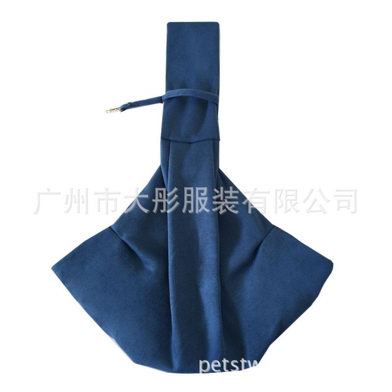 B-004时尚单肩斜挎宠物背包孔雀蓝-2