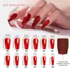 Venta Caliente Transfronteriza 96 Piezas Color Puro Mate Esmerilado Uñas Trapezoidales Presionar Uñas Manicura Uñas Portátiles Accesorios