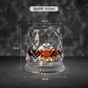 Diseño Creativo Copa de Vino para Uso en Casa, Vaso Giratorio para Alivio del Estrés con Base, Vaso de Whisky, Vaso de Cerveza
