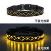 Suministros para Mascotas Cuerda Anti-Pérdida de Advertencia Nocturna Bordada Carga USB Emisor de Luz LED Collar para Mascotas Collar para Perro
