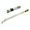 Conjunto de duas peças em estoque de fábrica de coleira e guia para cães em blocos de cor, nylon resistente ao desgaste com fivela de metal, conjunto para passeios de cães atacado