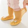 Calcetines de Verano de Animales de Malla con Suela de Cuero para Niños Calcetines de Piso para Niños Calcetines para Bebé y Niño Pequeño Zapatos para Bebé y Niño Pequeño Calcetines Antideslizantes con Puntos de Pegamento