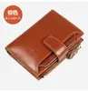 Billetera de Cuero Genuino Retro Nueva para Mujer Multifuncional Rfid Antirrobo Cepillado Gran Capacidad con Cierre de Cremallera para Monedas