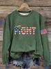 Talla grande Sudadera Cuello redondo Estampada Europea y Americana Nueva Letra Holgada Cómoda Top Mujer Patrón Colorido