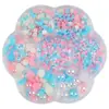 Conjunto de Caixa de Flores de Ameixa Pérola Artificial Semicírculo Ab Colorido Patch para Unha de Base Plana Cor Mista Acessórios de Joia Capa de Celular DIY