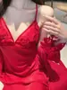 Acetato Novo Estilo Camisola de Verão Feminina Pijama de Seda Gelo Conjunto Sexy de Camisola com Bojo Conjunto de Pijama de Duas Peças